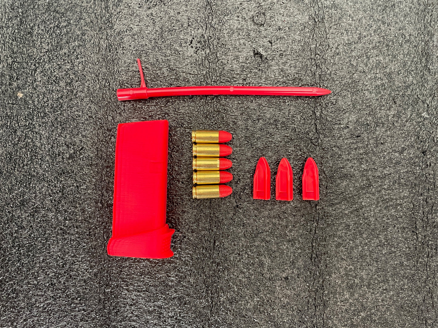 PACK 3 PRO GLOCK 26 EXT. (VARILLA KOMBAT FLEX+3 TEJAS ELEVADORAS+5 PROYECTILES INERTES+CARGADOR GLOCK 26 EXT))